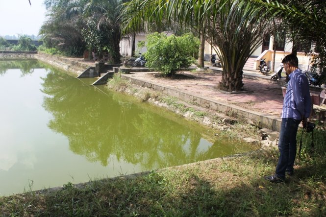 Hồ nước nơi xảy ra vụ việc bé 3 tuổi tử vong vì bị đuối nước ở Vinh, Nghệ An