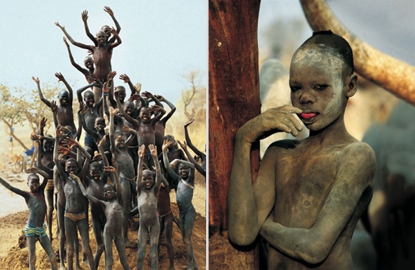 Bộ tộc khỏa thân Dinka sống ở miền Nam Sudan