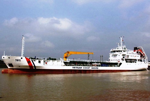 Tàu cảnh sát biển 7011 được đóng mới tại Công ty Đóng tàu Hồng Hà, đến nay tàu đã cơ bản hoàn thiện và đang trong giai đoạn nghiệm thu tại bến cũng như nghiệm thu trên biển.