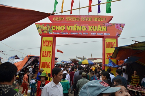 Chợ Viềng xuân đã trở thành một nét đẹp văn hóa của Tỉnh Nam Định 