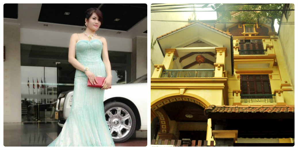 Nữ đại gia Nguyễn Thị Liễu và căn nhà ở Nguyễn Du trước khi bị đập bỏ. Ảnh: Internet