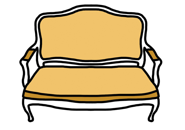 Được biết đến như “chiếc ghế của tình yêu”, chiếc Settee phù hợp với căn nhà có ít người. Loại ghế này có phần tựa lưng thẳng và chỗ ngồi thoải mái dành cho hai người. 