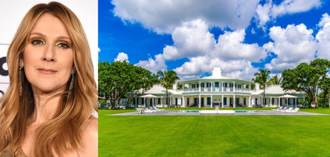Celline Dion: ở đảo Jupiter, Floria. Khi tài sản bạn sở hữu lên tới 630 triệu đô la Mỹ, cùng với sự giúp đỡ của gia đình 72,5 triệu đô, bà đã có thể sở hữu một căn nhà nghỉ dưỡng có một công viên nước riêng. Theo tờ Zillow, toàn bộ khu nhà bao gồm 2 căn nhà và một bãi biển riêng. Bà Dion đã mới bán đi căn nhà của mình.
