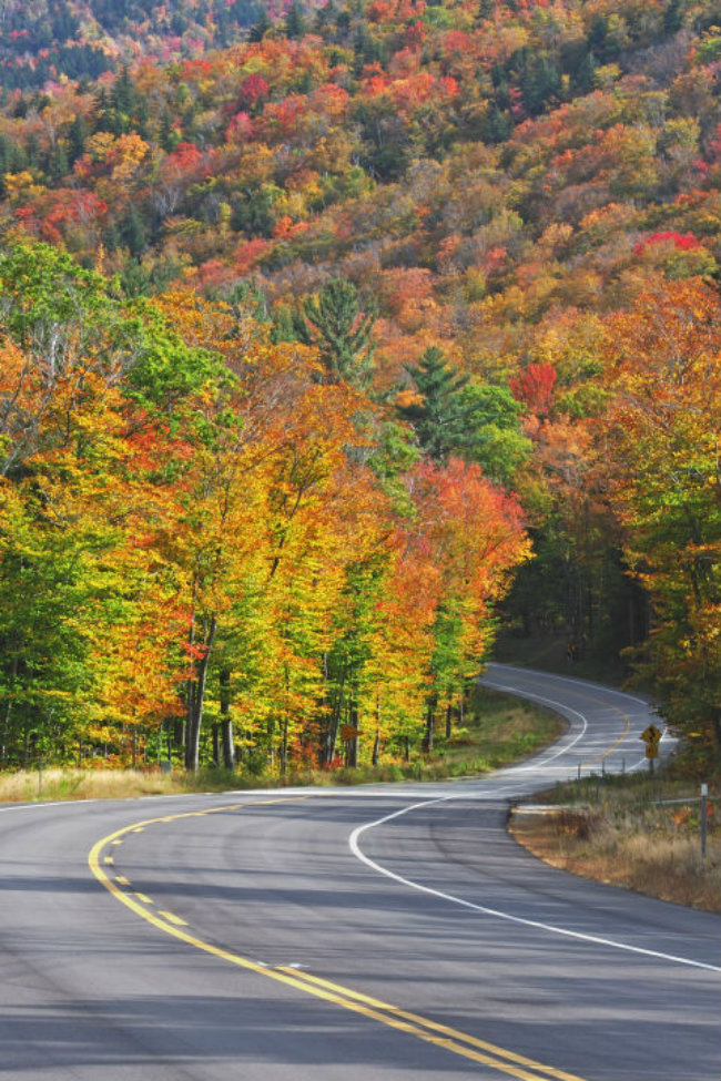 Đường cao tốc KANCAMAGUS: Các tuyến đường Đông-Tây thông qua Rừng Quốc gia Núi White, là một trong những con đường đẹp nhất New England. 