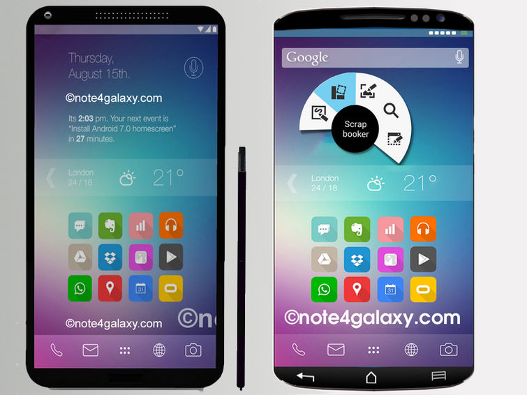Giao diện: Giao diện TouchWiz trên Galaxy S5 được nhiều người dùng đánh giá cao bên cạnh hệ điều hành Android 4.4 KitKat mang đến nhiều tùy chỉnh về hiệu suất. Bộ đôi này gần như chắc chắn sẽ tái hợp với nhau trên Galaxy Note 4.