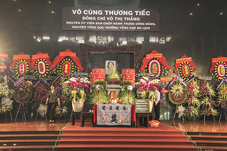 Lễ tang bà Võ Thị Thắng được tổ chức tại Nhà tang lễ Bộ Quốc phòng phía Nam vào sáng 23/8