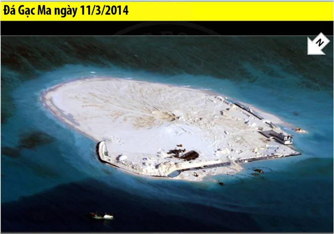 Giới chức Manila cáo buộc Trung Quốc đang xây dựng căn cứ quân sự lớn trên rạn san hô ngầm ở phía tây nam cụm Sinh Tồn