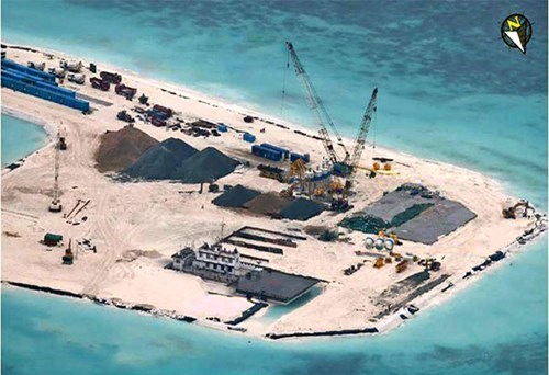 Trung Quốc đang tăng cường hoạt động lấn biển, xây đảo trái phép tại đá Gạc Ma trên quần đảo Trường Sa