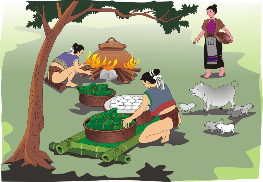 Kết quả hình ảnh cho BÁNH CHƯNG BÁNH DÀY