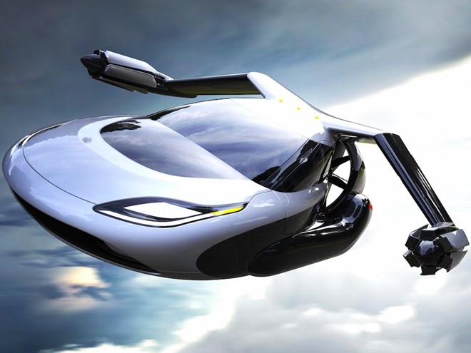 Ôtô bay (Flying-car) sẽ là giải pháp phương tiện để chúng ta thoát khỏi tình trạng tắc đường. Blomberg cho biết, nhà đồng sáng lập Goolge, Larry Page đã đầu tư 100 triệu đôla Mỹ cho hai dự án startup về công nghệ ôtô bay có tên là Zee.Aero và Kitty Hawk.  Một dự án startup Flying-cars khác do hãng Terrafugia đang phát triển có tên là TF-X dự kiến sẽ đưa ra thị trường vào năm 2025. Ảnh: báo Zing.vn
