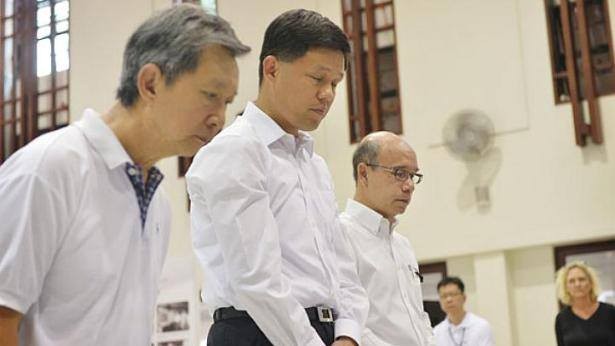 Chan Chun Sing, Bộ trưởng Phát triển xã hội và gia đình Singapore (giữa), tưởng nhớ cố Thủ tướng Lý Quang Diệu tại Câu lạc bộ cộng đồng Tanjong Pagar.