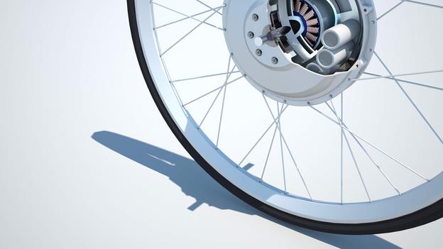 Chiếc bánh xe đạp có thể được sạc thông qua tác động của chân người sử dụng lên bàn đạp. Chiếc bánh xe này giúp người dùng vừa tập thể thao, vừa tiết kiệm được điện năng. 