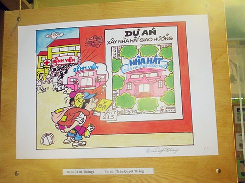 Độc đáo tranh biếm họa “Đâm mấy thằng gian bút chẳng tà”