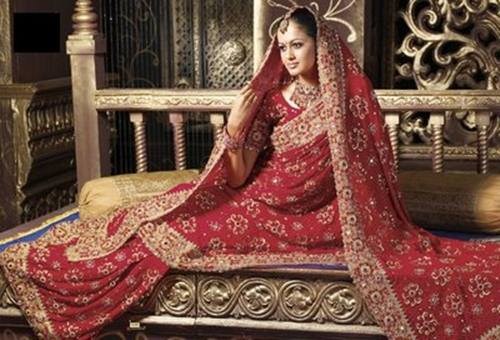 Dải sari - trang phục cưới của cô dâu Ấn Độ. Ảnh minh họa