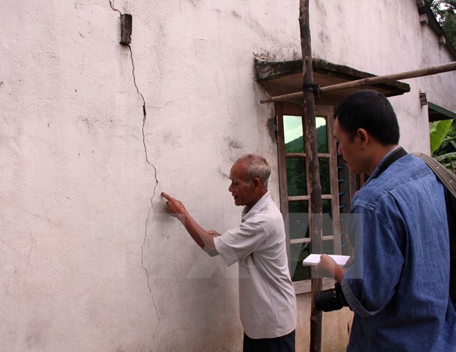 Động đất ở khu vực biên giới Việt - Lào, rung chuyển Điện biên, làm tường nhà nứt toác