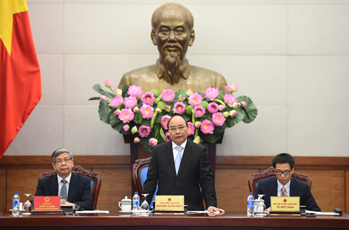 Thủ tướng Nguyễn Xuân Phúc khẳng định sẽ 'luôn lắng nghe bất cứ nhà khoa học nào có những ý tưởng xây dựng đất nước'. Ảnh: VGP