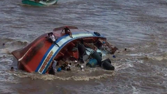 Hiện trường vụ chìm tàu ở Bạc Liêu xảy ra sáng ngày 6/4