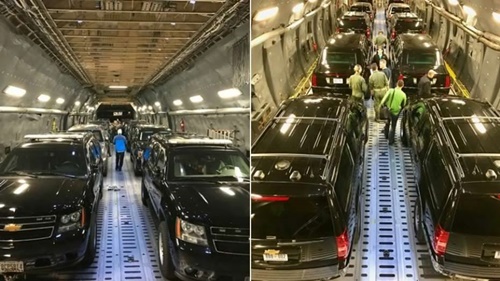  Hình ảnh đoàn xe hộ tống Tổng thống Donald Trump công du châu Á được Cơ quan Mật vụ Mỹ chia sẻ. Ảnh: Secret Service/Twitter.
