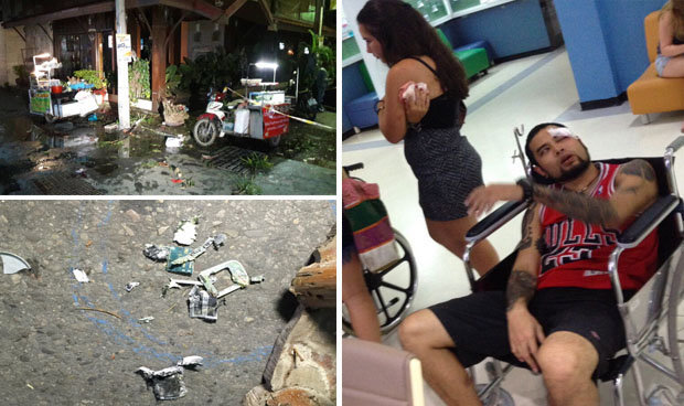 Cũng trong đêm 11/8, nổ bom cũng xảy ra ở tỉnh Surat Thani, phía Nam Thái Lan. Các vụ nổ xảy ra cách nhau khoảng 200 mét trong vòng 30 phút khiến ít nhất 1 người thiệt mạng và 4 người khác bị thương nặng. Ảnh Twitter