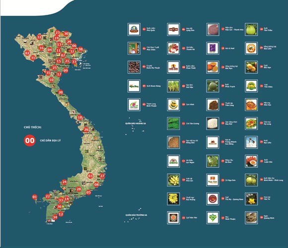 Việt Nam hiện có 43 sản phẩm được đăng ký bảo hộ chỉ dẫn địa lý