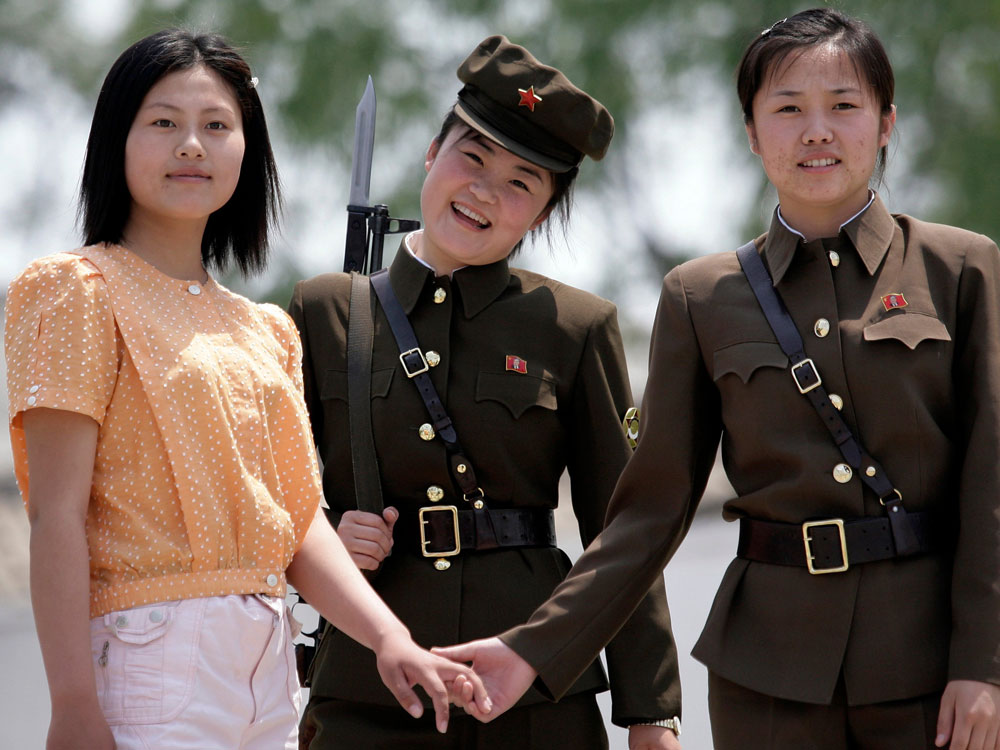 Nữ quân nhân Triều Tiên.