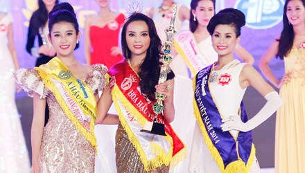 Tân Hoa hậu Việt Nam 2014 Nguyễn Cao Kỳ Duyên đã trở thành chủ nhân chiếc vương miện trị giá 2,5 tỷ đồng