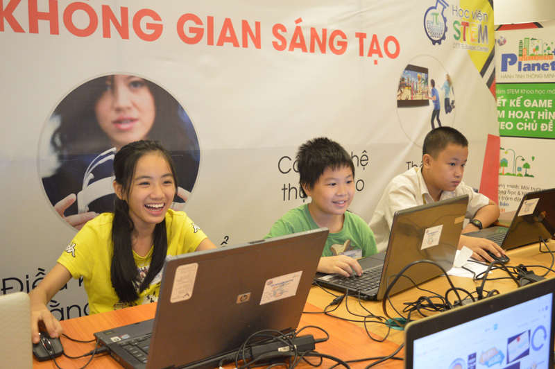 WeCode được tổ chức nhằm thúc đẩy niềm đam mê lập trình của học sinh. Ảnh Học viện STEM