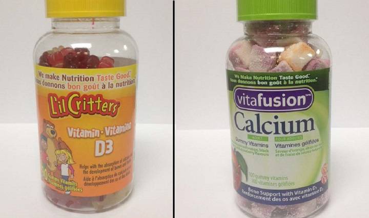 Sản phẩm kẹo dẻo L’il Critters (kẹo dẻo Gummy Bear) và kẹo dẻo bổ sung Canxi Vitafusion đang bị Canada thu hồi