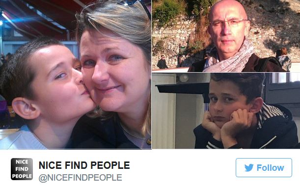 Trên tài khoản Twitter ‘Nice Find People’, nhiều người đăng hình ảnh để nhờ tìm kiếm thân nhân của mình có mặt ở hiện trường khi vụ tấn công xảy ra.