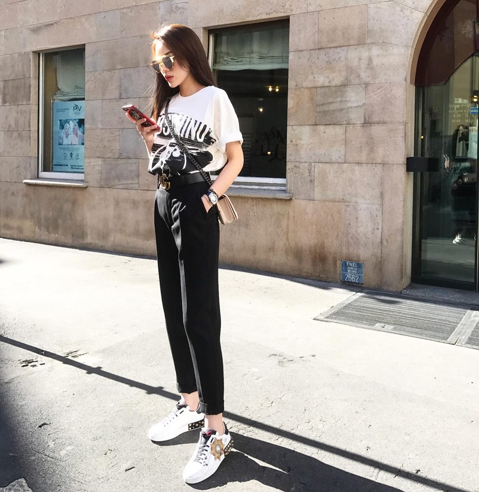 Street style của Kỳ Duyên tại Milan Street style của Kỳ Duyên tại Milan