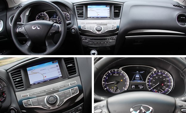 Infiniti QX60 giúp khách hàng dễ dàng cảm nhận được sự sang trọng của xe, các chi tiết cao cấp hiện diện tại mọi nơi, từ bảng điều khiển, táplô, tay lái cho đến cần số… 