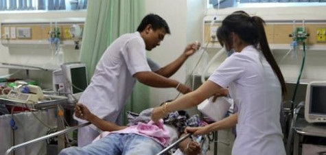  Bệnh nhân cấp cứu do ngộ độc thực phẩm ở Hà Giang. Ảnh: TTXVN