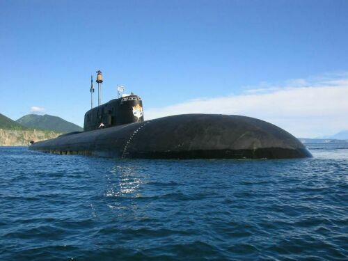  Tàu ngầm ladimir Monomakh của Nga. Ảnh: lao động