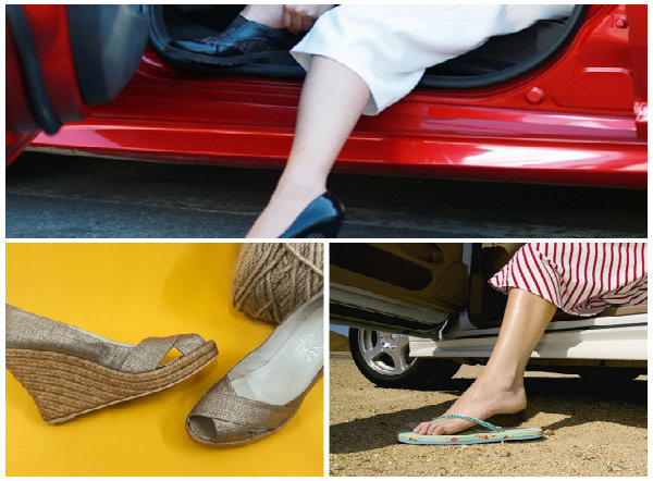 Rất nhiều loại giày dép có thể gây nguy hiểm cho tài xế khi lái xe ô tô 