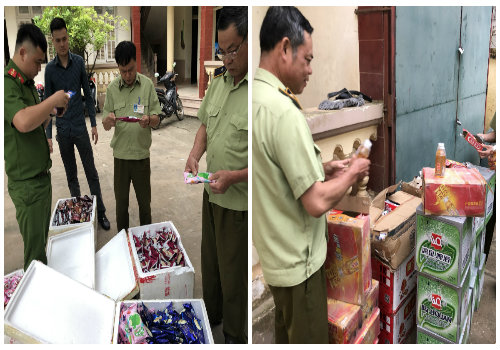  Lực lượng quản lý thị trường số 3 tỉnh Lạng Sơn tiến hành thu giữ toàn bộ số kem nhập lậu từ Trung Quốc