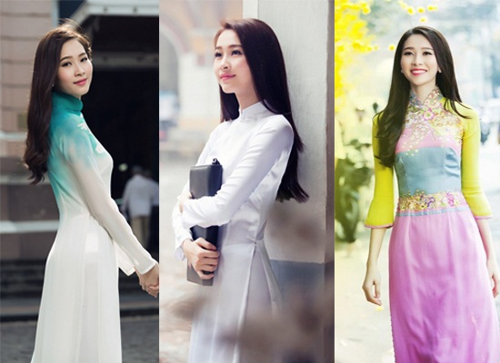 Hoa hậu Đặng Thu Thảo mặc áo dài