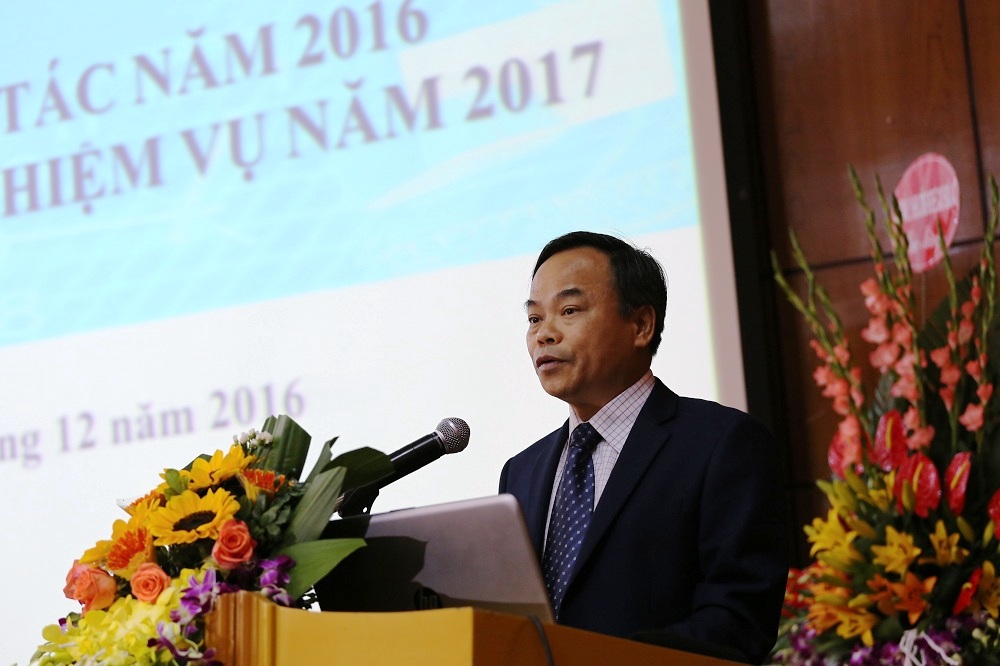 Tổng cục trưởng Trần Văn Vinh phát biểu khai mạc Hội nghị Tổng kết Công tác năm 2016 và Phương hướng nhiệm vụ năm 2017.