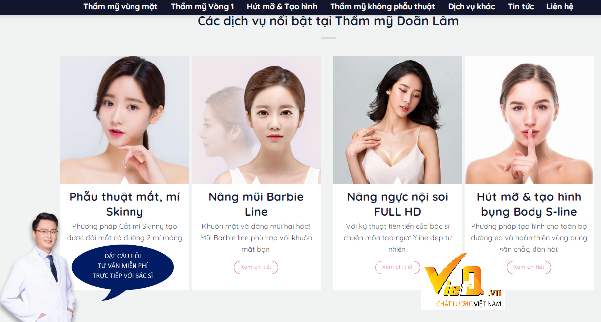  Hình ảnh quảng cáo tại website thammydoanlam.com