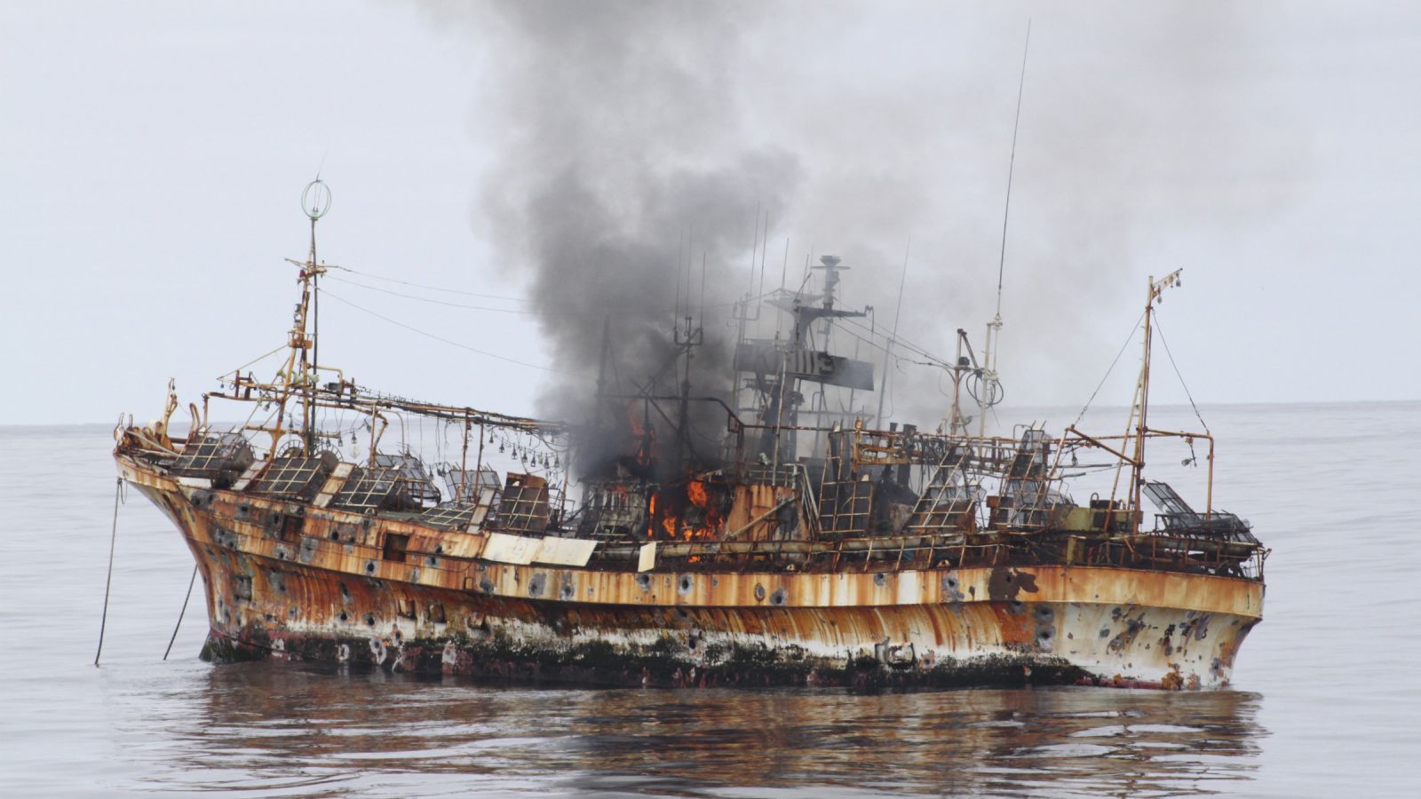 Con tàu Jian Seng bị nghi là phương tiện của những kẻ buôn người hoặc đánh bắt cá trái phép. Do không thể tìm thấy chủ sở hữu, nó đã bị đánh chìm để tiêu hủy. 