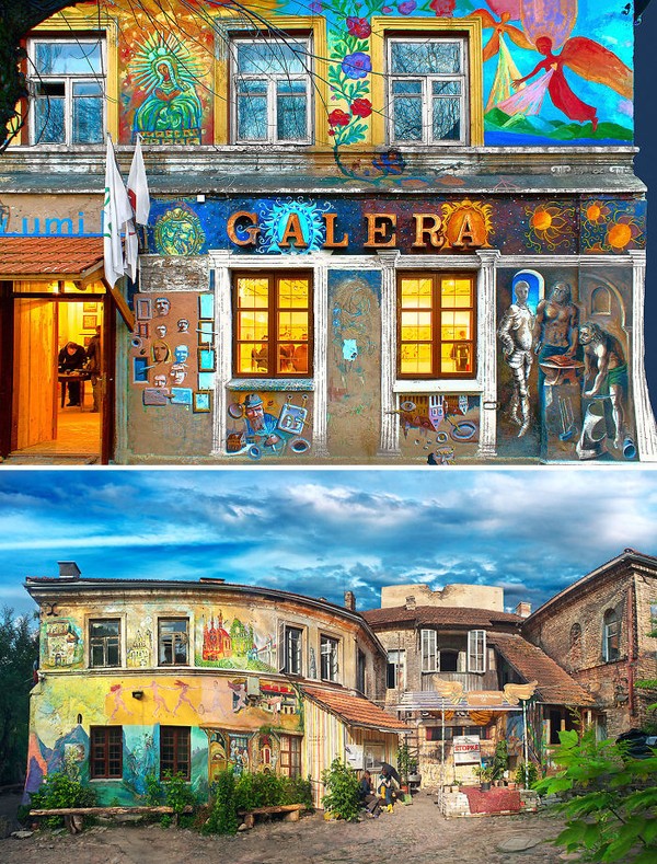 Tòa nhà Uzupis Galera được nhiều nghệ sĩ tới và “múa cọ” trên bức tường của tòa nhà, tạo nên một bức tranh tổng thể đầy màu sắc, ấn tượng và cá tính.