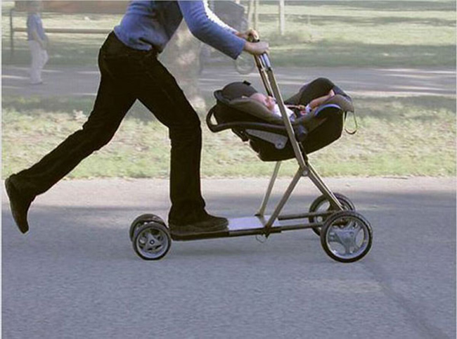 Chiếc xe đẩy hữu dụng cho các ông bố mà không gây nhàm chán
