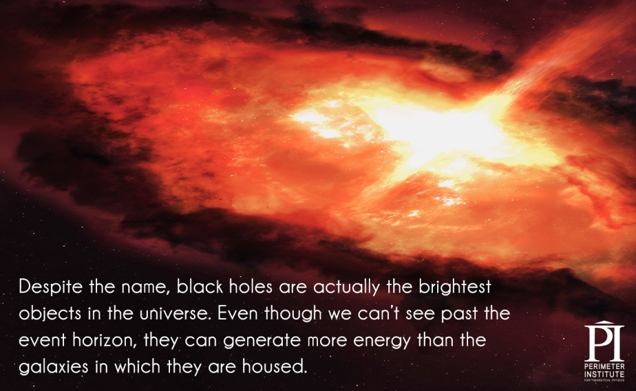Tuy được gọi là Hố Đen - Lỗ Đen Vũ Trụ , nhưng thực ra lỗ đen là nơi sáng nhất trong vũ trụ này, năng lượng của nó tạo ra lớn hơn cả cái galaxy chứa nó.