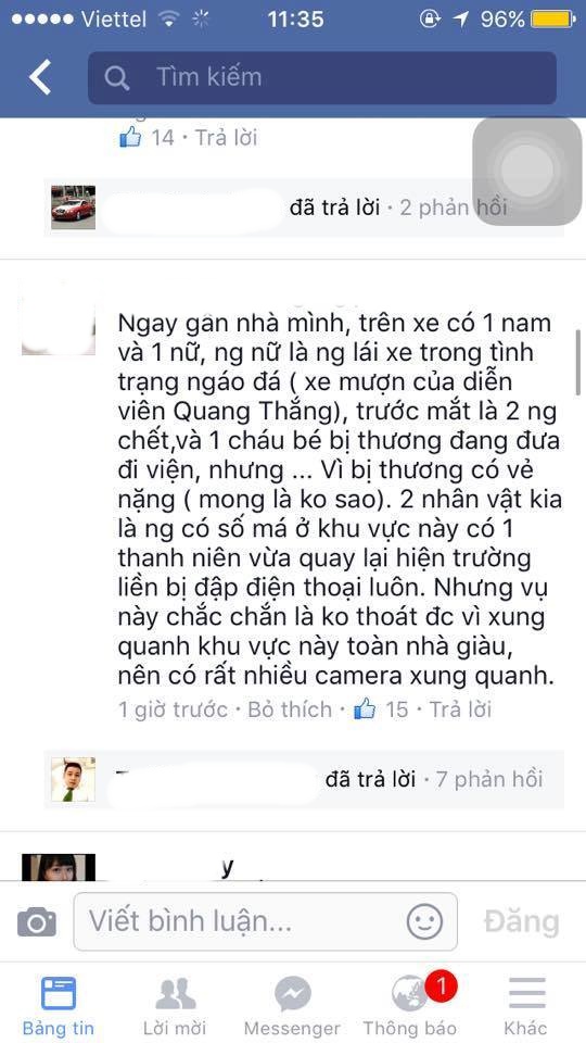 Tin đồn cho rằng chiếc xe Camry gây tai nạn kinh hoàng ở Long Biên (Hà Nội) là của danh hài Quang Thắng đang tràn lan trên mạng xã hội
