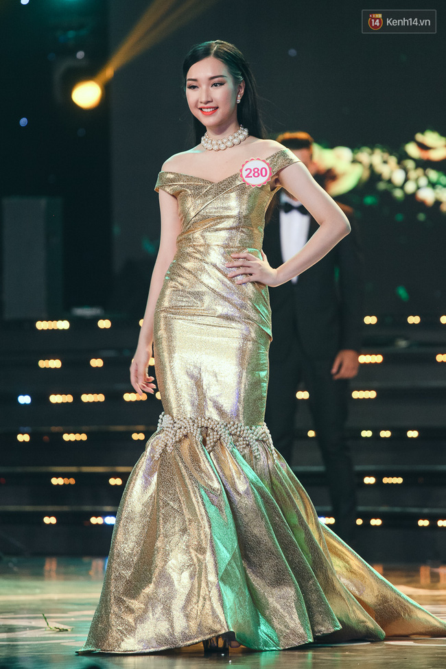 Gương mặt hài hòa của Ngọc Trân được nhận xét là ứng viên tiềm năng cho vương miện Hoa hậu năm nay.