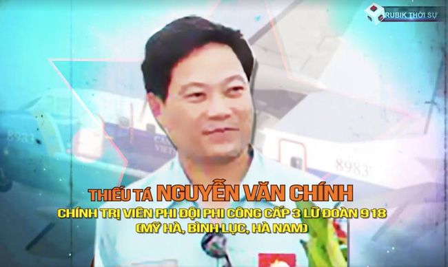 Nguyễn Văn Chính - Thiếu tá, Chính trị viên phi đội Phi công cấp 3 Lữ đoàn 918 (quê Mỹ Hà, Bình Lục, Hà Nam)