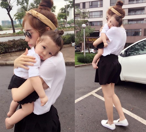 Những bức ảnh đầu tiên của con gái được đăng lên trang cá nhân đã khiến công chúng vô cùng bất ngờ và tò mò.