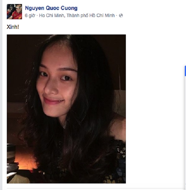 Cách đây vài giờ trên cả Facebook lẫn Instagram, Cường Đô La bất ngờ chia sẻ hình ảnh bạn gái - ''hot girl vạn người mê'' Hạ Vi cùng dòng trạng thái ngắn gọn: ''Xinh''. Đây là lần đầu tiên, vị thiếu gia nổi tiếng công khai khen bạn gái như vậy trên mạng xã hội. 