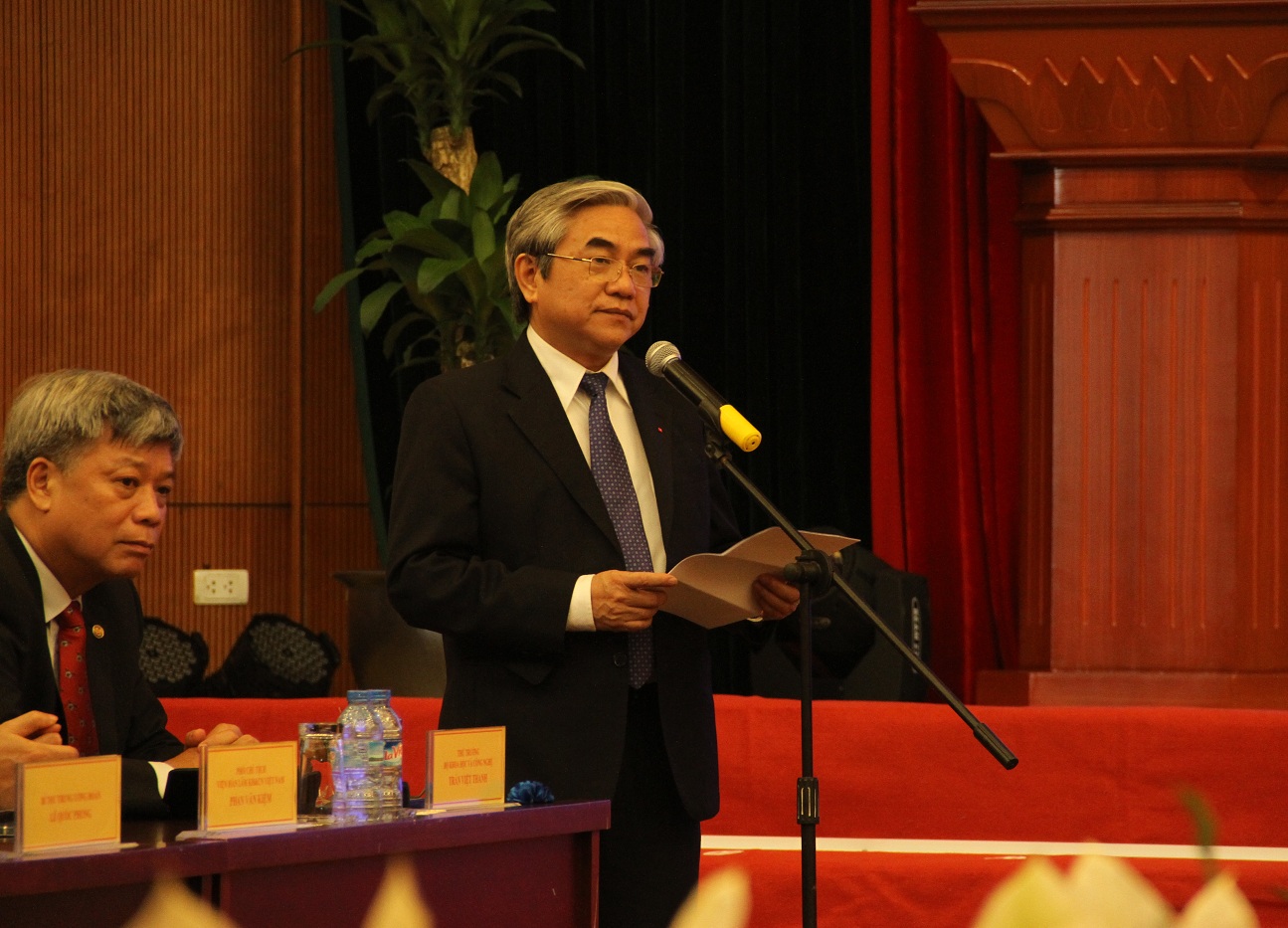 Bộ trưởng Nguyễn Quân phát biểu tại Gặp mặt các nhà sáng chế không chuyên tiêu biểu năm 2015