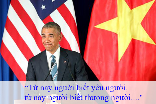 Ông Obama dẫn ca từ của Văn Cao để nói về hành trình hàn gắn vết thương chiến tranh, bình thường hóa quan hệ hai nước.