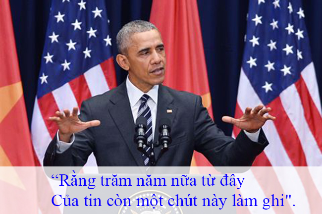 Hai câu Kiều được Tổng thống Obama sử dụng để kết thúc bài phát biểu nhưng nói lên khát vọng cho tương lai Việt – Mỹ và hành trình mà hai nước cùng hướng tới trong tương lai.  